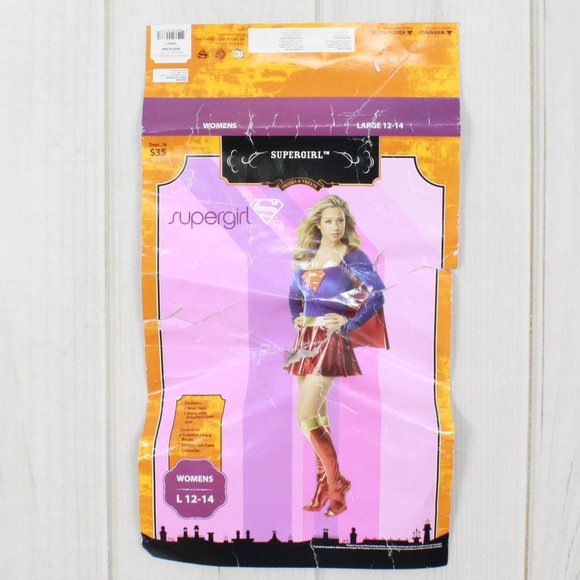 Rubies Costume Co Red Blue Super Girl Tricks & Treats Costume Size Large 12-14 - Picture 10 of 11